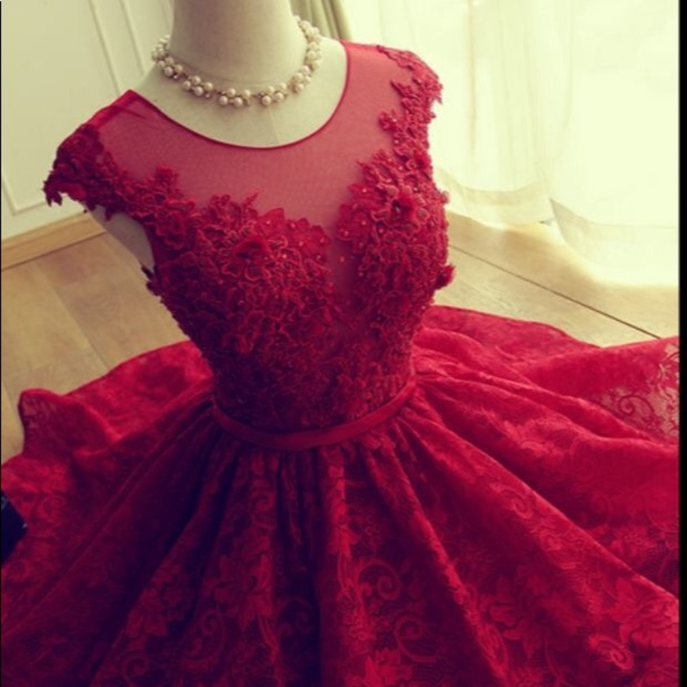 Red lace dress for prom/homecoming